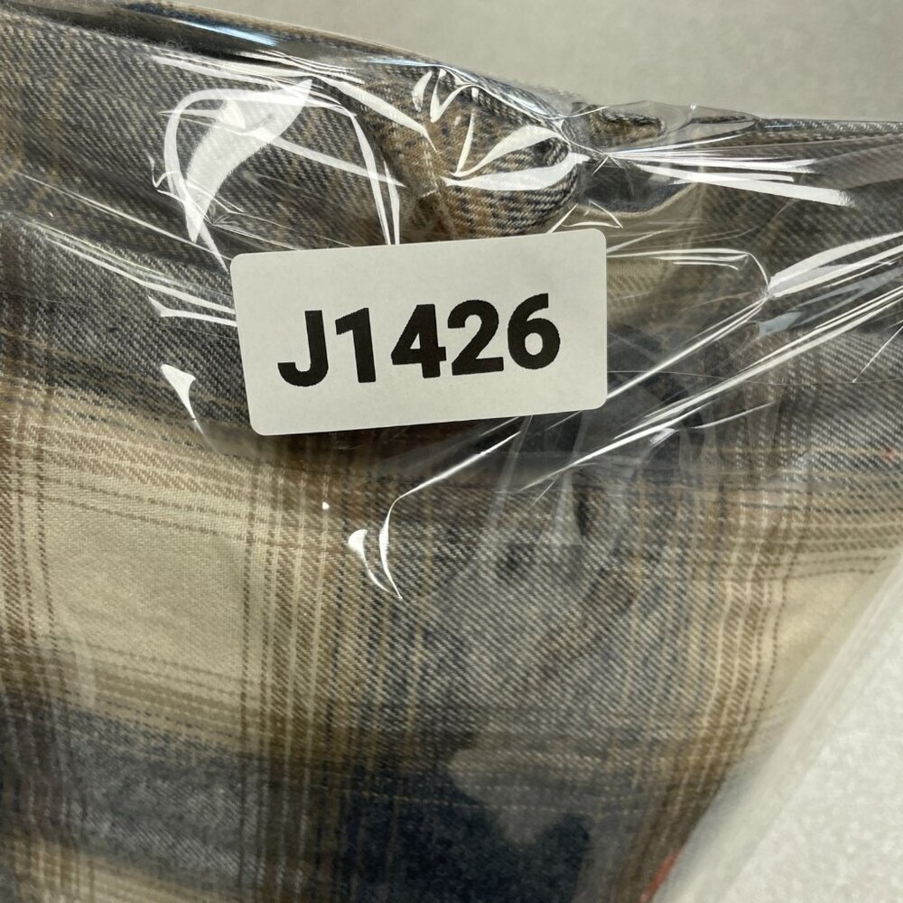 NEW Weatherproof Vintage Men's M Plaid Button-Down Shirt Long Sleeve Blue/Beige - Picture 9 of 9